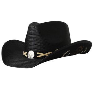 2763 Western Cowboy Hat For Women Men Wide Brim Woven Straw